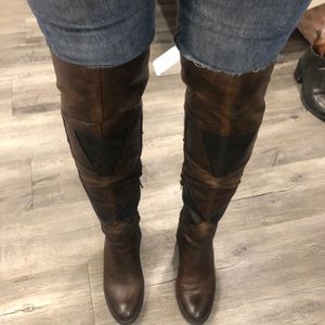 Patchwork over-the-knee Carlos Santana Boot